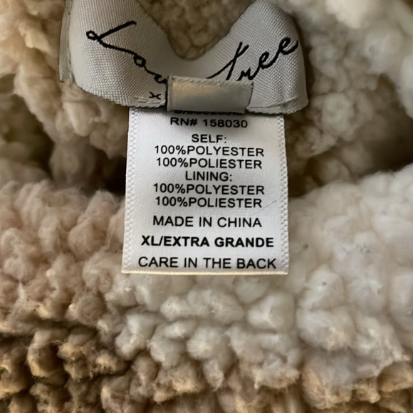 Love Tree Sherpa reversible teddy coat women’s size XL - Picture 7 of 13